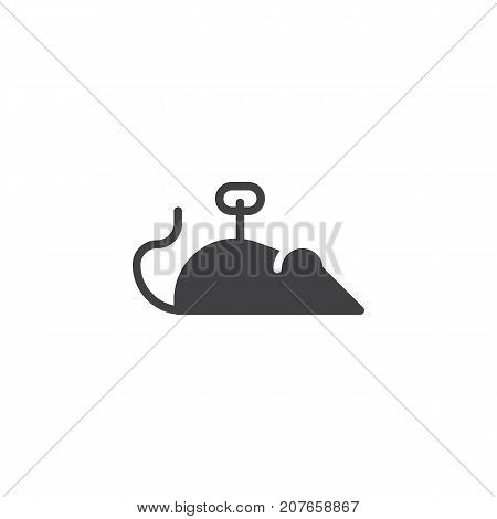 Mouse toy icon vector, filled flat sign, solid pictogram isolated on white. Symbol, logo illustration.