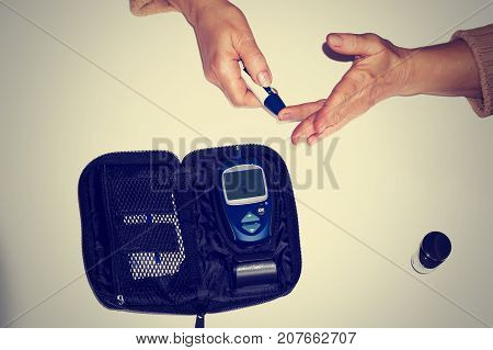 Measuring Blood Sugar With A Glucometer At Home