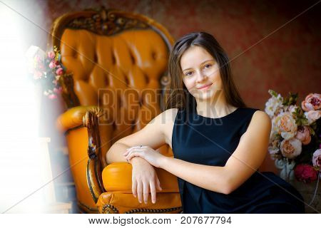 Beautiful Girl Smiles And Poses