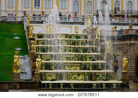 Peterhof Palace In Saint Petersburg, Russia