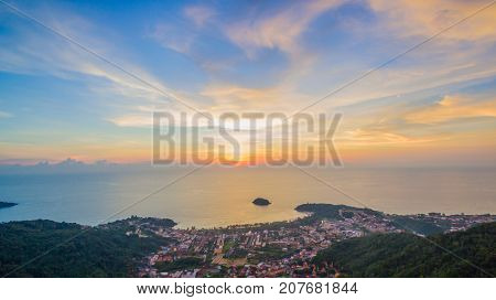 Sunset Above The Way To Kata Karon Beach.