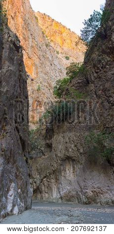 Canyon Saklikent entrance - Xanthos River in Taurus Mountains - Turkey
