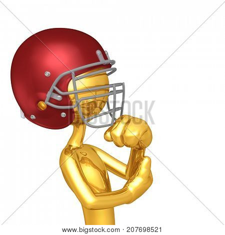 The Original 3D Football Player Character In Thought