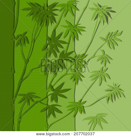 Bamboo paper art with shadows. Nature composition for wallpaper, posters and postcards.