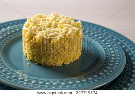 Corn Couscous. Cuscuz Into A Dish