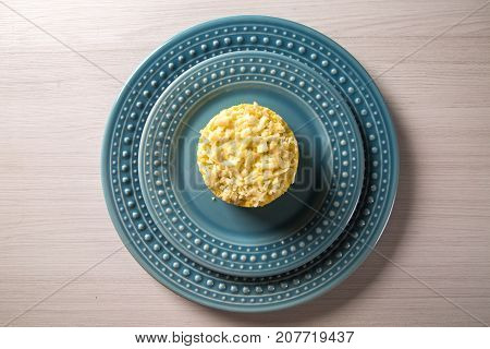 Corn Couscous. Cuscuz Into A Dish