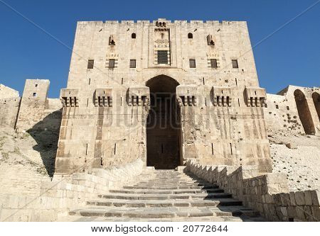 twierdzy twierdza Aleppo w Syrii