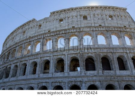 The Symbol Of Rome, The Amphitheater Of The Colosseum, Is Located In The City Center And During Anti