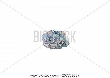 Dumortierite Stone From Madagaskar Isolated On White