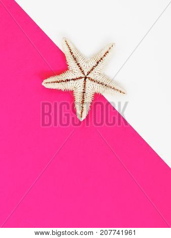 Minimal Style. Flat Lay. A Minimalistic Fashion Photo. Pop Art. A Colorful Simple Photograph Of Sea