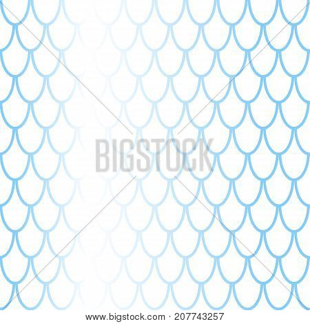 Fish scale seamless pattern with colorful gradient. Fish skin vector background. Scale ornament. Mermaid pattern. Blue fish skin seamless pattern tile. Mermaid background. Gradient shiny fishscale