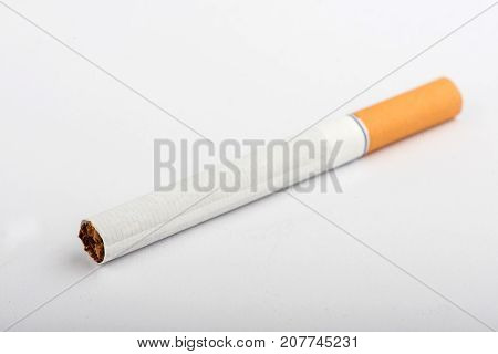 cigarette, cigarette on white background, pack of cigarettes, close-up of a cigarette