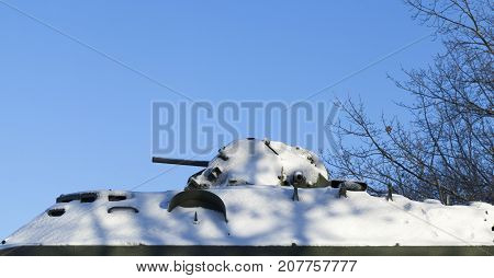 Photographed Nature During The Time After A Small Snowfall.