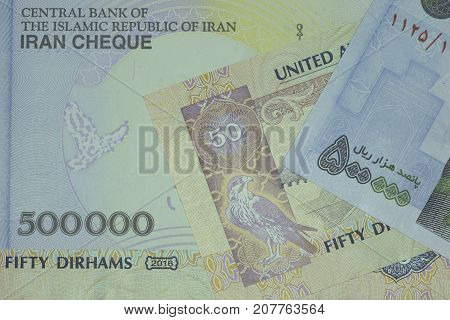 Close up Banknote and Currency Bills and Coins