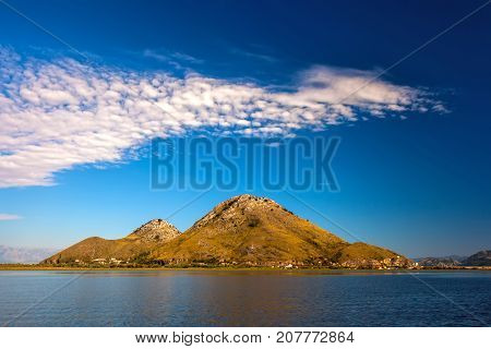 Clouds over the mountain. Skadar Lake. Montenegro. Photo taken at Skadar Lake Podgorica region.