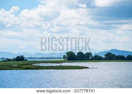 Parakrama Samudra is lake near Polonnaruwa, Sri Lanka