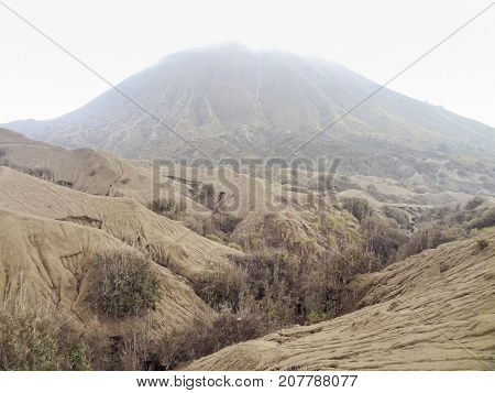Scenery around Bromo Tengger Semeru National Park in Java a island of Indonesia