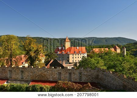 Beautiful Gothic Castle Veveri. The City Of Brno At The Brno Dam. South Moravia - Czech Republic - C
