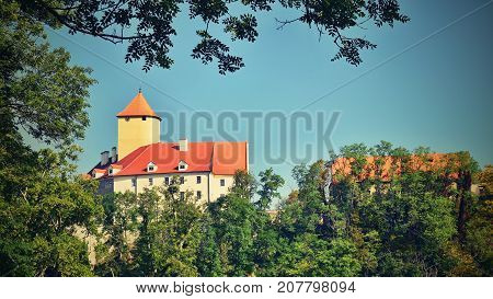 Beautiful Gothic Castle Veveri. The City Of Brno At The Brno Dam. South Moravia - Czech Republic - C