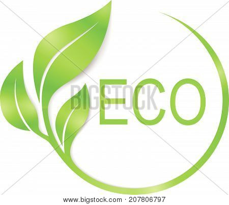 Eco logo design. Nature symbol. Vector illustration