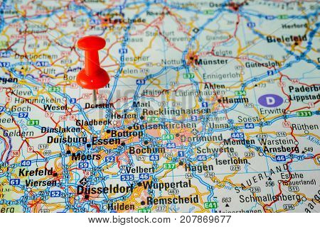 map of dorsten, the concept of travel.
