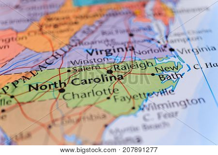 Photo on the theme of the road - north carolina on the map