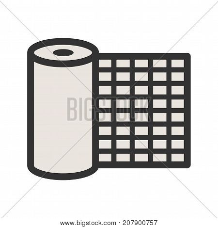 Buckram, design, color icon vector image. Can also be used for Sewing. Suitable for mobile apps, web apps and print media.