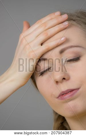 Woman Having Head Ache
