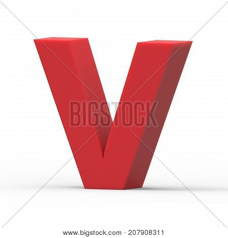 Right Red Letter V