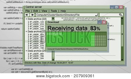 Abstract Receiving Data Illustration