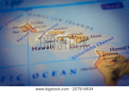 Vinnitsa, Ukraine - August 25 , 2017: Map Of Hawaii