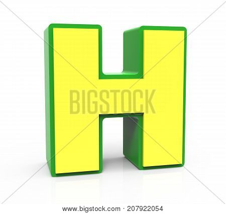 3D Toy Letter  H