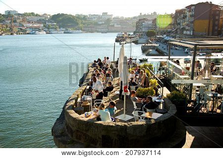31 may 2013-oporto-portugal-outdoor life in the oporto town in portugal