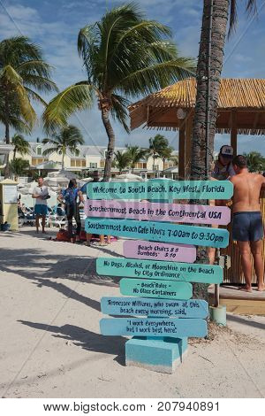 South Beach In Key West, Florida
