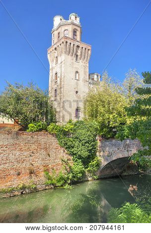 Tower of the Astronomical Observatory of the University of Padua named Torlonga or Specola