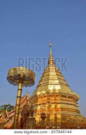 Wat Phrathat Doi Suthep temple Chiang Mai Thailand.
