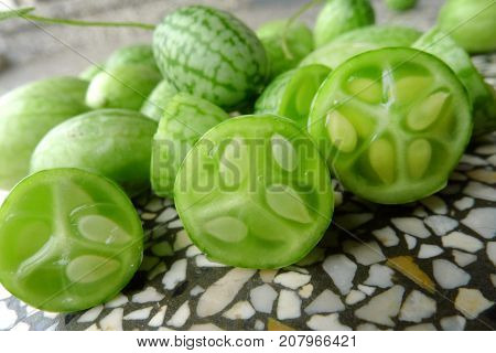 Melothria scabra, mouse melon a sweet delicious vegetable