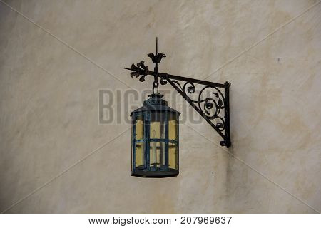 interior and exterior dietails latern lamp of the Livonia Order Castle was built in the middle of the 15th century. Bauska Latvia