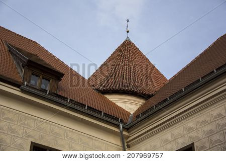 Livonia Order Castle was built in the middle of the 15th century. Bauska Latvia in autumn. Bauska castle.