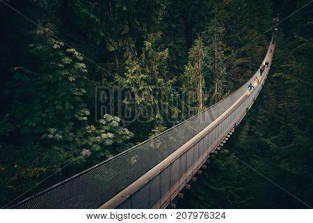 Capilano Suspension Bridge in Vancouver, Canada.