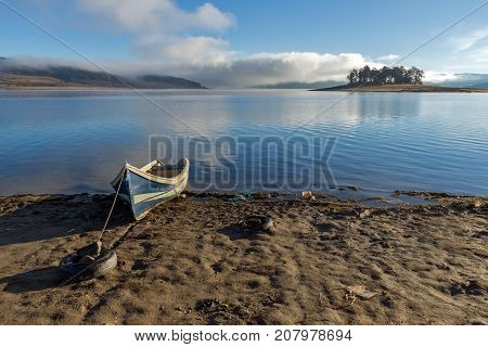 Amazing Autumn Landscape of Batak Reservoir, Pazardzhik Region, Bulgaria