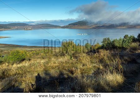 Amazing Autumn Landscape of Batak Reservoir, Pazardzhik Region, Bulgaria