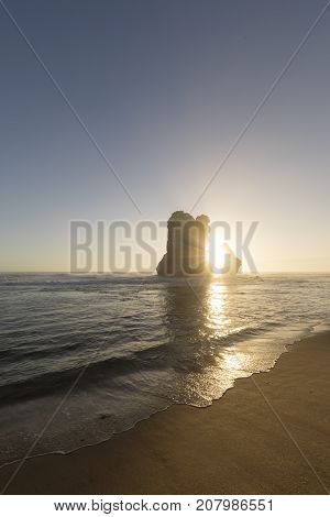 Gog and Magog are two giant limestone stacks offshore from the Gibson Steps on the Great Ocean Road outside Port Campbell in Victoria, Australia.