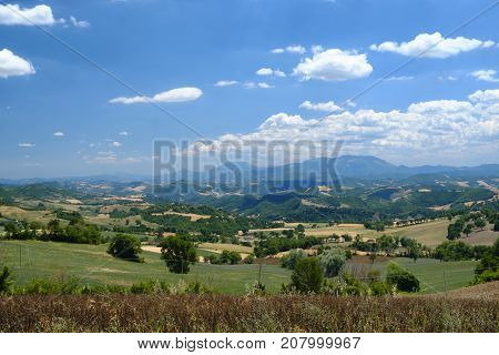Summer landscape at Carpegna (Montefeltro Pesaro Urbino Marches Italy)