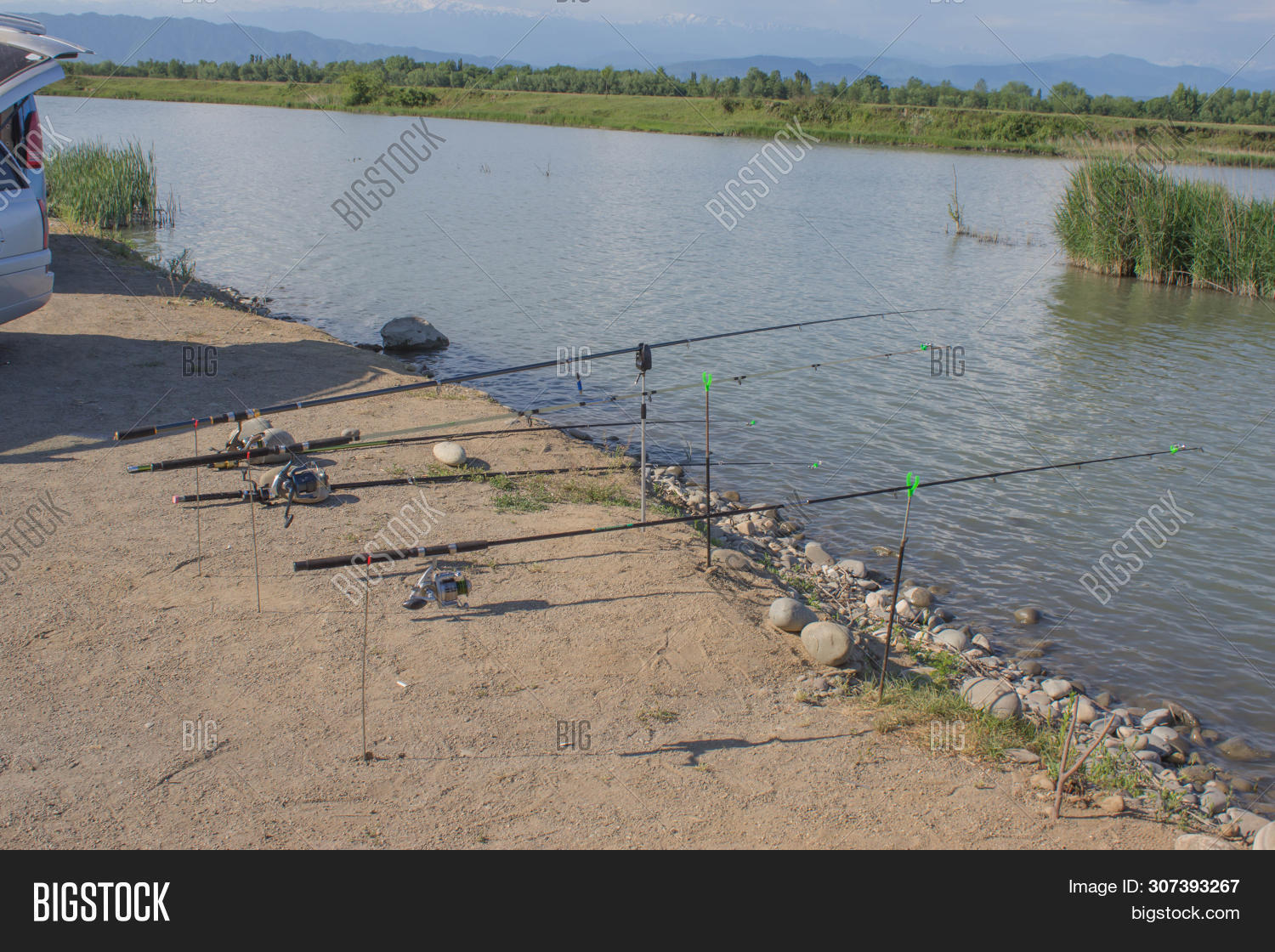 Fishing Reel On Rod Image Photo Free Trial Bigstock