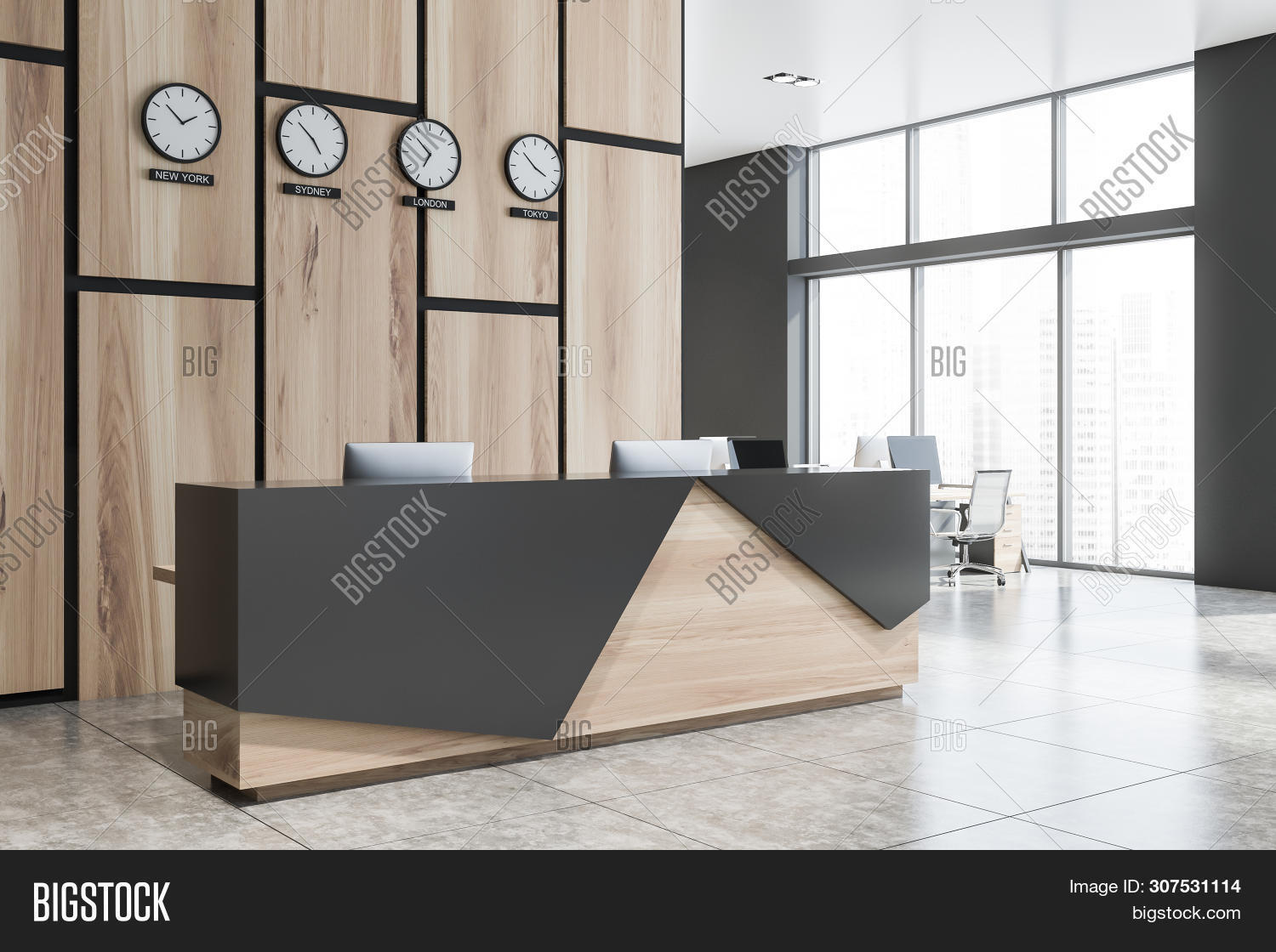 Wooden Gray Reception Image & Photo (Free Trial) Bigstock
