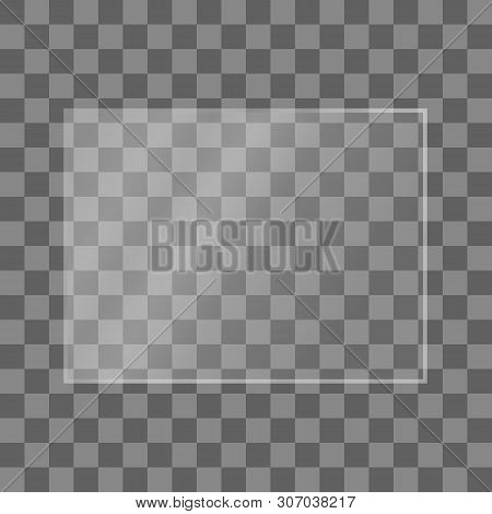 Picture Glass Frame 4x3 On Transparent Background. Mirror Reflection. Window. Stock Vector Illustrat