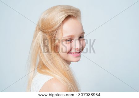 Stylish Beauty. Beauty Hairdresser Salon. Healthy Long Hair With Natural Color. Haircare Dyeing. Blo