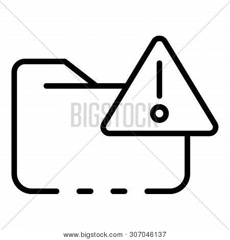File Access Alert Icon. Outline File Access Alert Vector Icon For Web Design Isolated On White Backg
