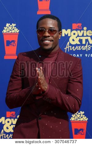 LOS ANGELES - JUN 15:  Shameik Moore at the 2019 MTV Movie & TV Awards at the Barker Hanger on June 15, 2019 in Santa Monica, CA